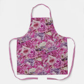 Pink White Lavender Roos Flowers Patroon Schort (Voorkant)