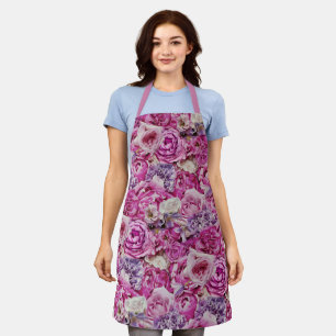 Pink White Lavender Roos Flowers Patroon Schort