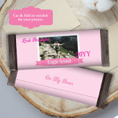 Pink, White, Magenta Eagle Scout Candy Bar Wrapper Flyer