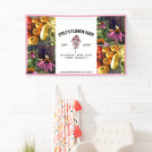 Pink & White Modern 4 Photo Small Business  Spandoek (Insitu)
