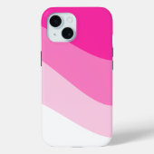 Pink White Ombre Wave pattern Case-Mate iPhone Case (Achterkant)