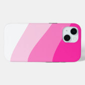 Pink White Ombre Wave pattern Case-Mate iPhone Case (Achterkant (horizontaal))