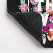 Pink White Oranje Floral Lesbian Pride Muismat (Hoek)