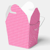 Pink-White-Pastel Gingham-PARTITY FAVOR BOX, neem  Bedankdoosjes (Geopend)