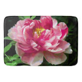 Pink White Peony Waterverf Fine Floral Badmat (Voorkant)