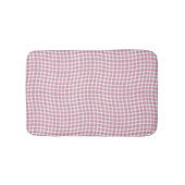 Pink White Plaid Checker Seamless Pattern Badmat (Voorkant)