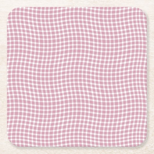 Pink White Plaid Checker Seamless Pattern Kartonnen Onderzetters (Voorkant)