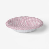 Pink White Plaid Checker Seamless Pattern Papieren Kommen (Gebogen)