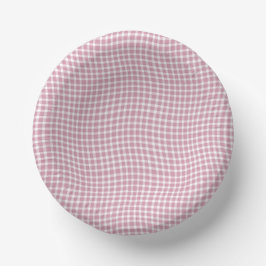 Pink White Plaid Checker Seamless Pattern Papieren Kommen