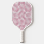 Pink White Plaid Checker Seamless Pattern Pickleball Paddle (Achterkant)