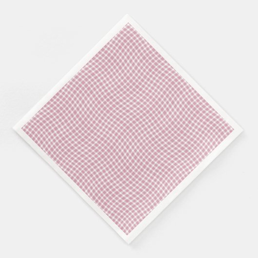 Pink White Plaid Checker Seamless Pattern Servet (Hoek)