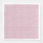 Pink White Plaid Checker Seamless Pattern Servet (Voorkant)