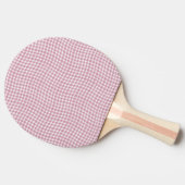 Pink White Plaid Checker Seamless Pattern Tafeltennisbatje (Zijkant)