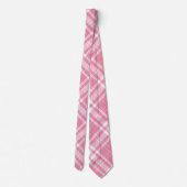 Pink & White Plaid Neck Tie Stropdas (Achterkant)