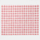 Pink White Plaid Stripes Fleece Deken (Voorkant (Horizontaal))