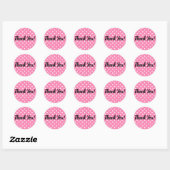 Pink & White Polka Dot Birthday Party Ronde Sticker (Vel)