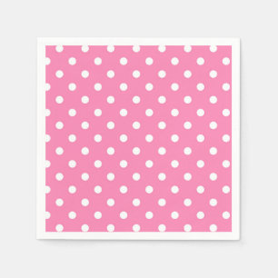 Pink & White Polka Dot Birthday Party Servet