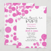 Pink & White Polka Dot Bubbles Ze staat op het pun Kaart (Voorkant / Achterkant)