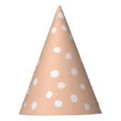 Pink White Polka dot Cute Birthday Feesthoedjes (Voorkant)