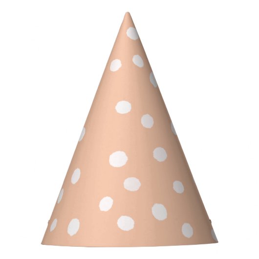 Pink White Polka dot Cute Birthday Feesthoedjes (Voorkant)