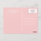 Pink White Polka Dot Girl Birthday Party Invite Briefkaart (Achterkant)