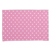 Pink & White Polka Dot Pattern Kussensloop (Voorkant-Rechts)