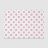 Pink White Polka Dots Pattern Tissuepapier (Voorkant)