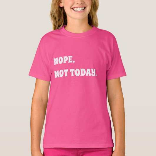 Pink white quote girl t-shirt (Voorkant)