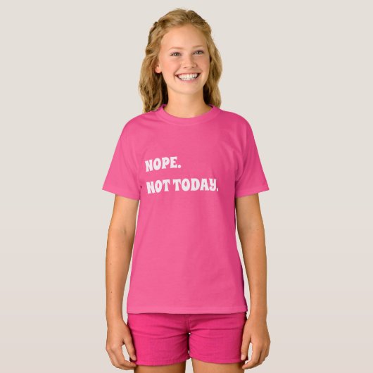 Pink white quote girl t-shirt (Voorkant volledig)