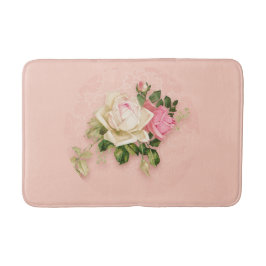 Pink & White Rose Floral Bouquet Badmat