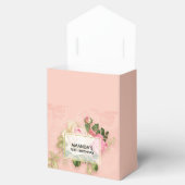 Pink & White Rose Floral Bouquet Bedankdoosjes (Geopend)