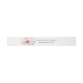 Pink White Rose Gold Floral Elegant Wedding Uitnodigingen Wikkel (Vlak)