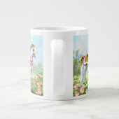 Pink White Rose Parade Paard Grote Koffiekop (Achterkant)