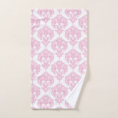 Pink & White Royal Glam Damask Girly Glam Bad Handdoek (Handdoek)