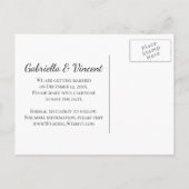 Pink White Snowflake Winter Wedding Save the Date Aankondigingskaart (Achterkant)
