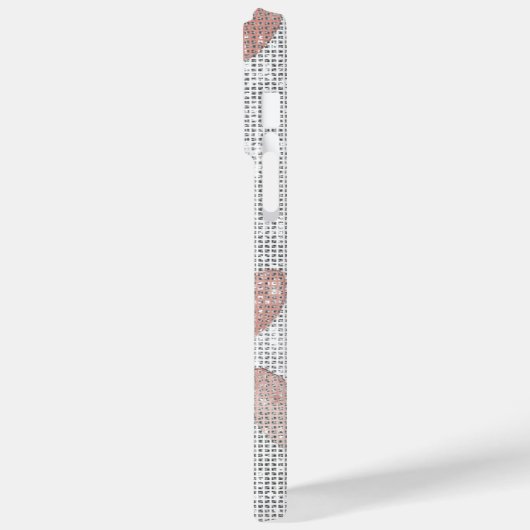 Pink White Sparkle Hearts Case-Mate iPhone Case (Achterkant / Links)