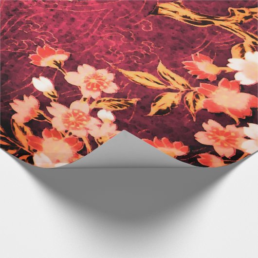 PINK WHITE SPRINGSTROMEN, ANTIEK RODE STROMEN CADEAUPAPIER (Hoek)