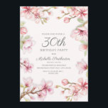 Pink White Springtime Floral Women's 30th Birthday Kaart<br><div class="desc">Mooie roze en witte springtijdbloemen en vertakt de uitnodiging van de 30e verjaardag van vrouwen. Deze uitnodiging zou perfect zijn voor een tuinfeest of een vrouwelijk theeevenement. De doopvonten, de tekst, en de formulering, evenals de achtergrondkleur, kunnen worden aangepast om uw behoeften aan te passen. Neem contact met ons op...</div>