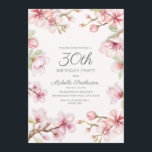Pink White Springtime Floral Women's 30th Birthday Kaart<br><div class="desc">Mooie roze en witte springtijdbloemen en vertakt de uitnodiging van de 30e verjaardag van vrouwen. Deze uitnodiging zou perfect zijn voor een tuinfeest of een vrouwelijk theeevenement. De doopvonten, de tekst, en de formulering, evenals de achtergrondkleur, kunnen worden aangepast om uw behoeften aan te passen. Neem contact met ons op...</div>