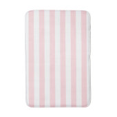 Pink & White Stripe Bathmat  Badmat (Voorkant Verticaal)