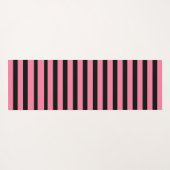 Pink & white striped yoga mat (Achterkant (horizontaal))