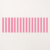 Pink & white striped yoga mat (Voorkant (horizontaal))