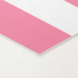 Pink & white striped yoga mat