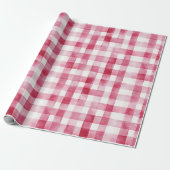 Pink White Stripes Birthday Cadeaupapier (Uitgerold)