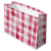 Pink White Stripes Birthday Groot Cadeauzakje (Achterkant Gekanteld)