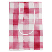 Pink White Stripes Birthday Medium Cadeauzakje (Achterkant)