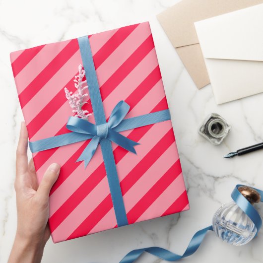 pink-white stripes – pink-weiß gestreift cadeaupapier (Geschenken)