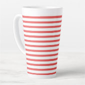 pink & white stripes – pink-weiß gestreift latte mok (Linkerhoek)