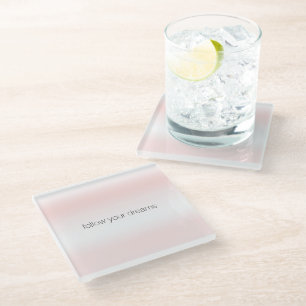 Pink White Tie dye Glazen Onderzetter