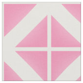 Pink White Trendy Triangles Pattern Fabric Stof (Close Up)
